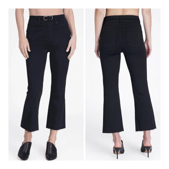 Spanx Cropped Flare Pull On Shaping Stretch Tummy Control Jeans Medium 20231R - Picture 1 of 13